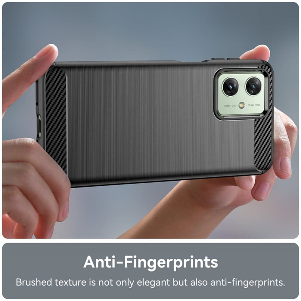 Techsuit Carbon Silicone - θήκη για Motorola Moto G54 - Μαύρο 4