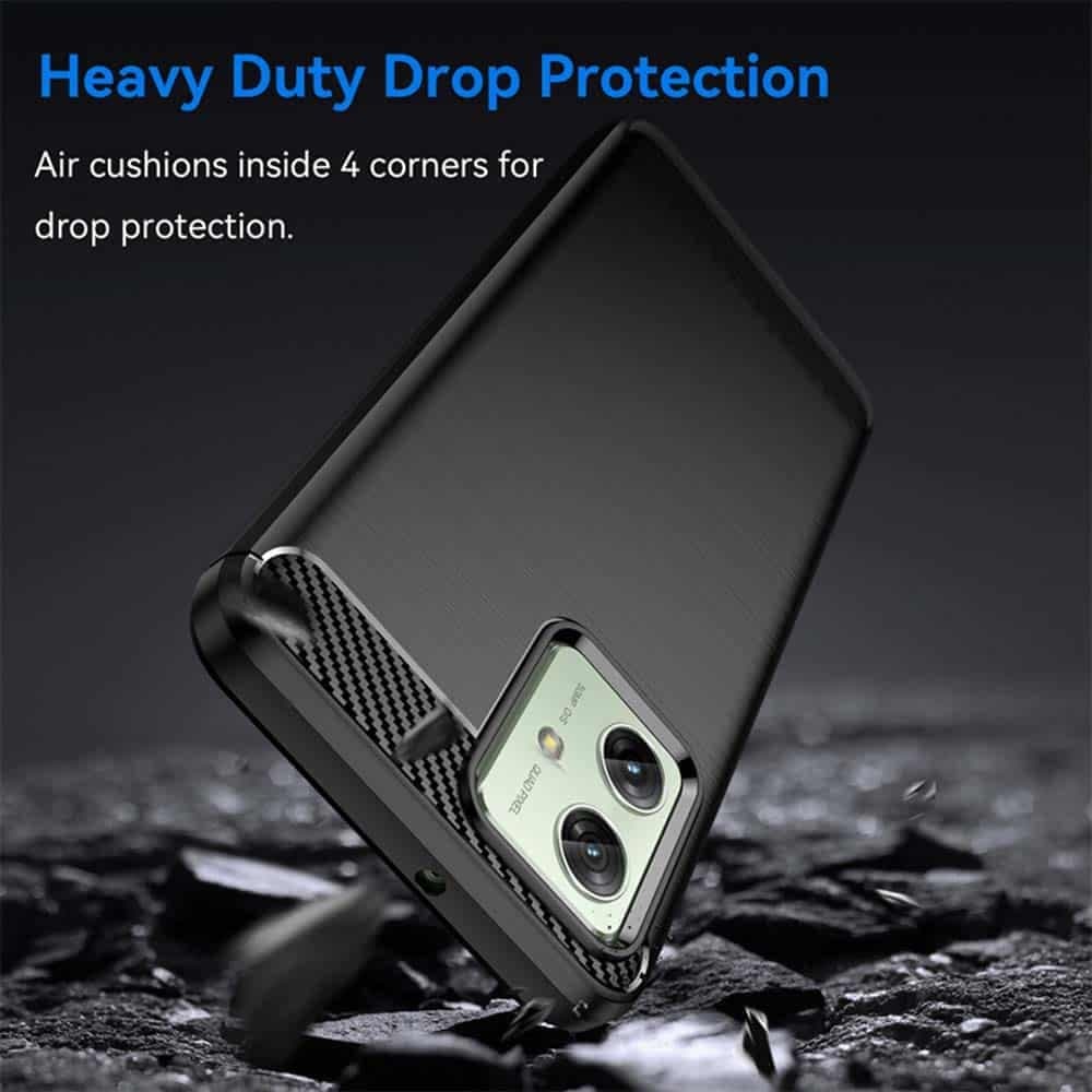 Techsuit Carbon Silicone - θήκη για Motorola Moto G54 - Μαύρο 5
