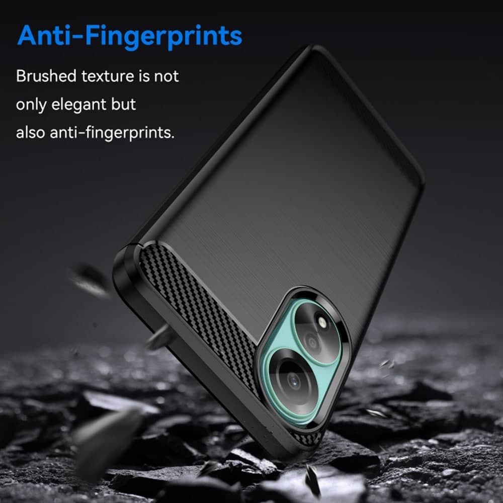 Techsuit Carbon Silicone - θήκη για Oppo A78 4G - Μαύρο 3
