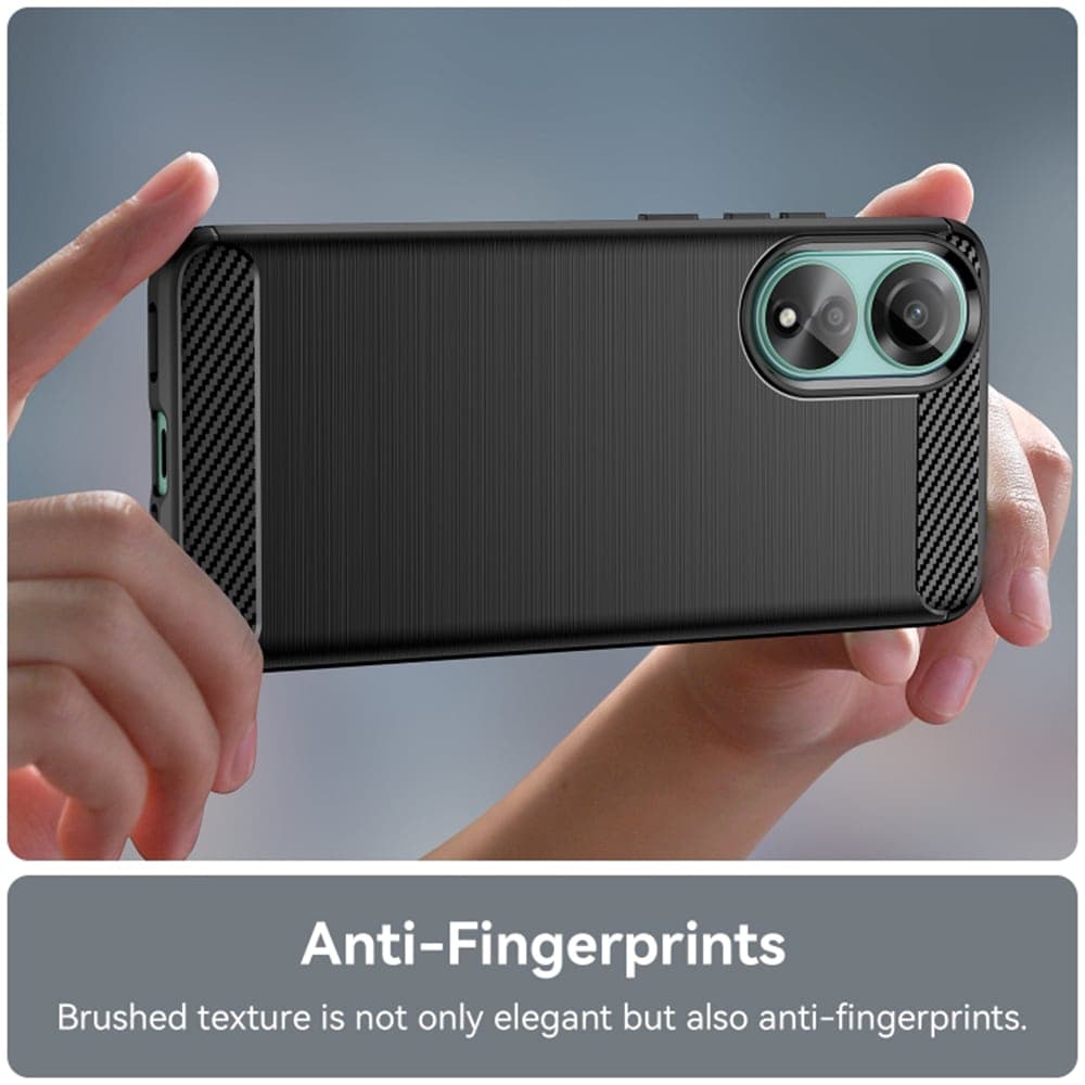 Techsuit Carbon Silicone - θήκη για Oppo A78 4G - Μαύρο 4