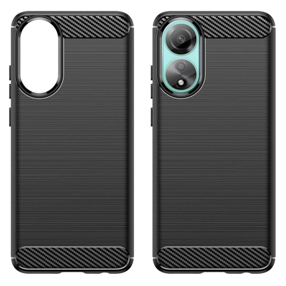 Techsuit Carbon Silicone - θήκη για Oppo A78 4G - Μαύρο 2