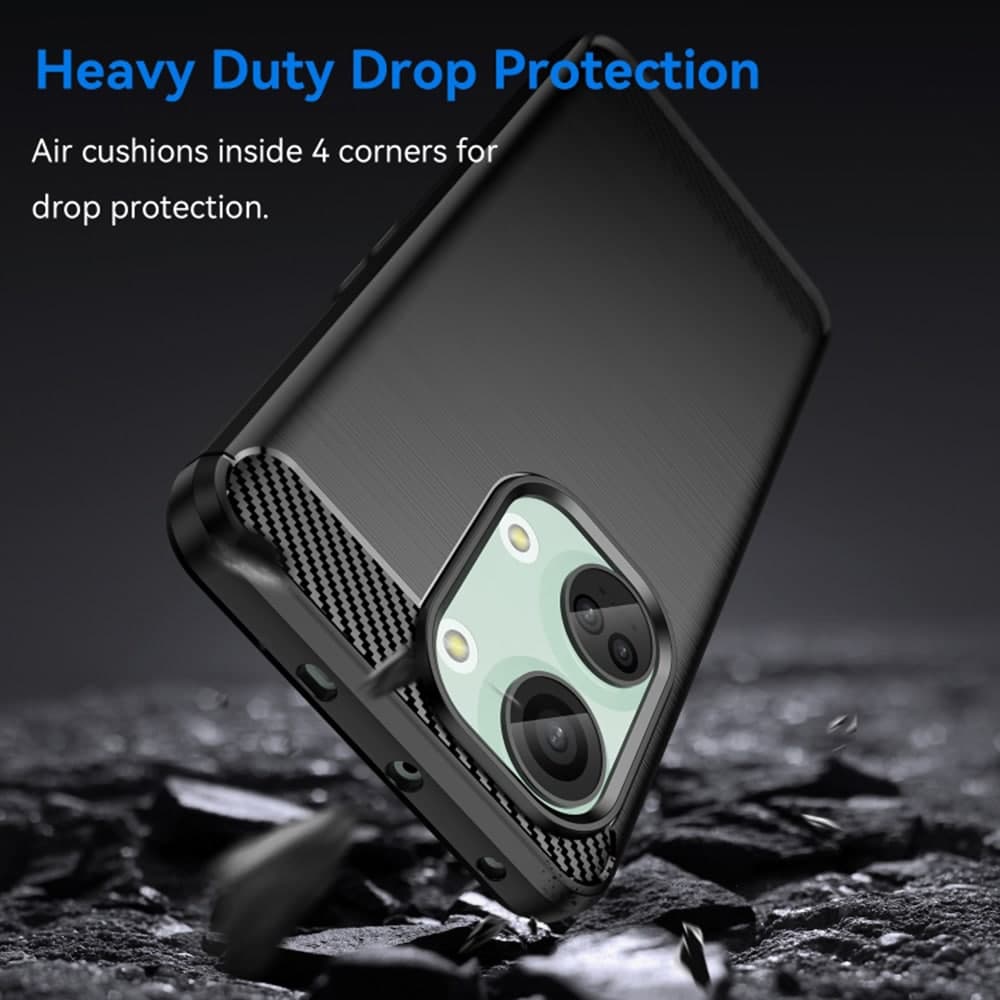 Techsuit Carbon Silicone - θήκη για Oneplus Nord 3 - Μαύρο 2