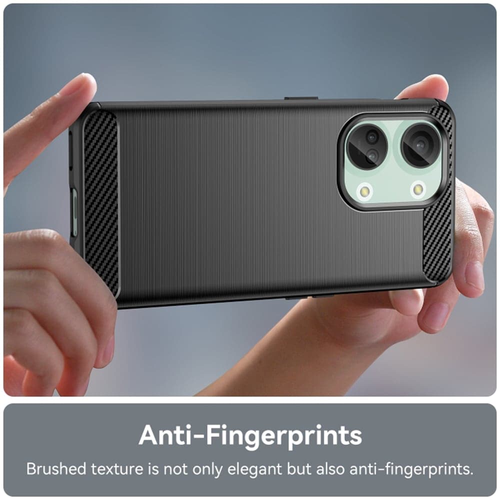 Techsuit Carbon Silicone - θήκη για Oneplus Nord 3 - Μαύρο 3