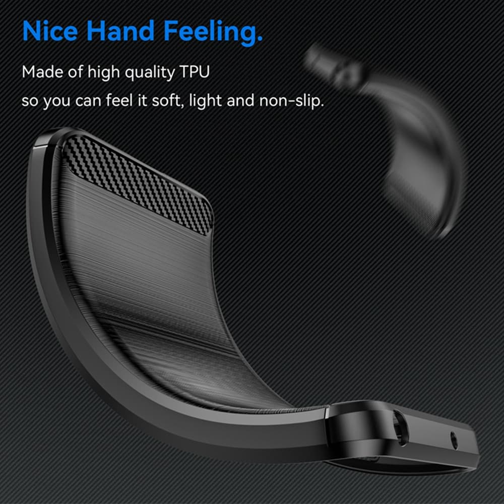 Techsuit Carbon Silicone - θήκη για Motorola Edge 40 Neo - Μαύρο 5