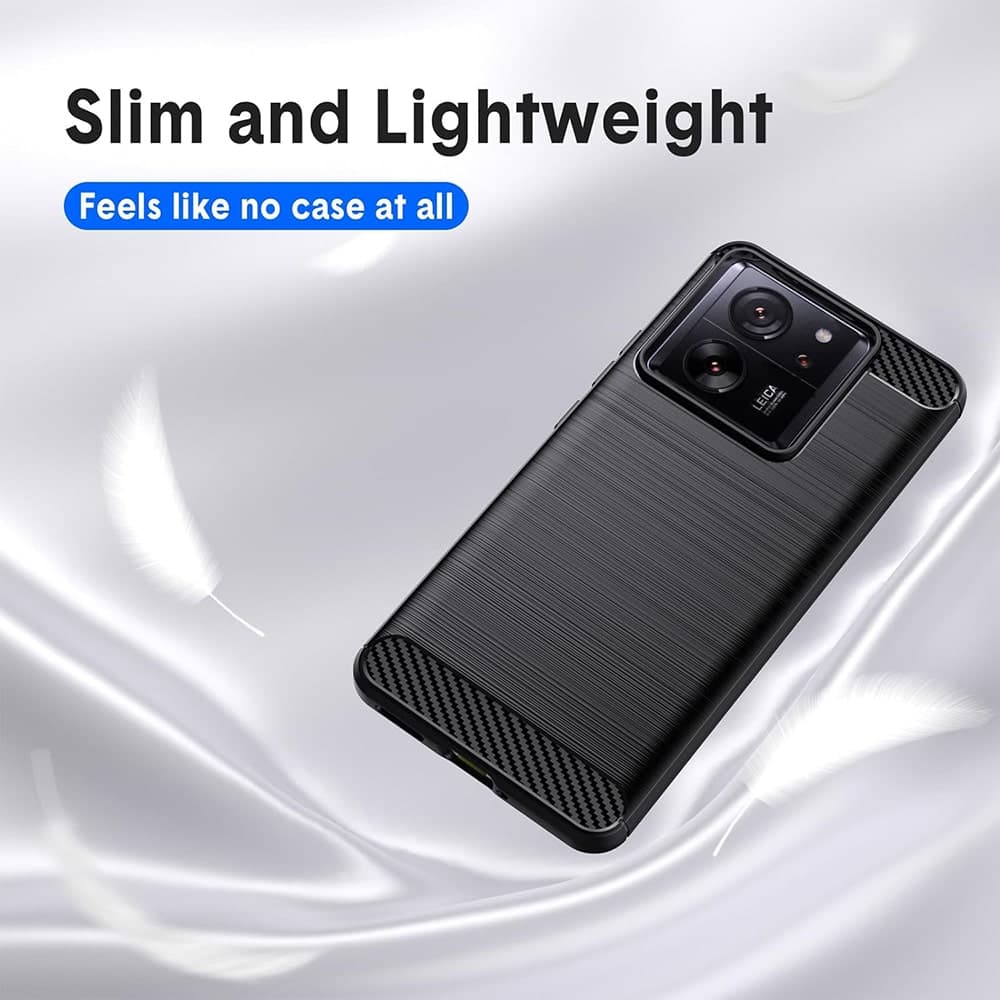 Techsuit Carbon Silicone - θήκη για Xiaomi 13T - Μαύρο 2
