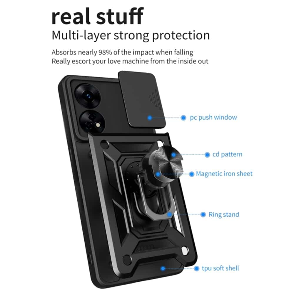 Techsuit CamShield Series - θήκη για Oppo A78 4G - Μαύρο 6