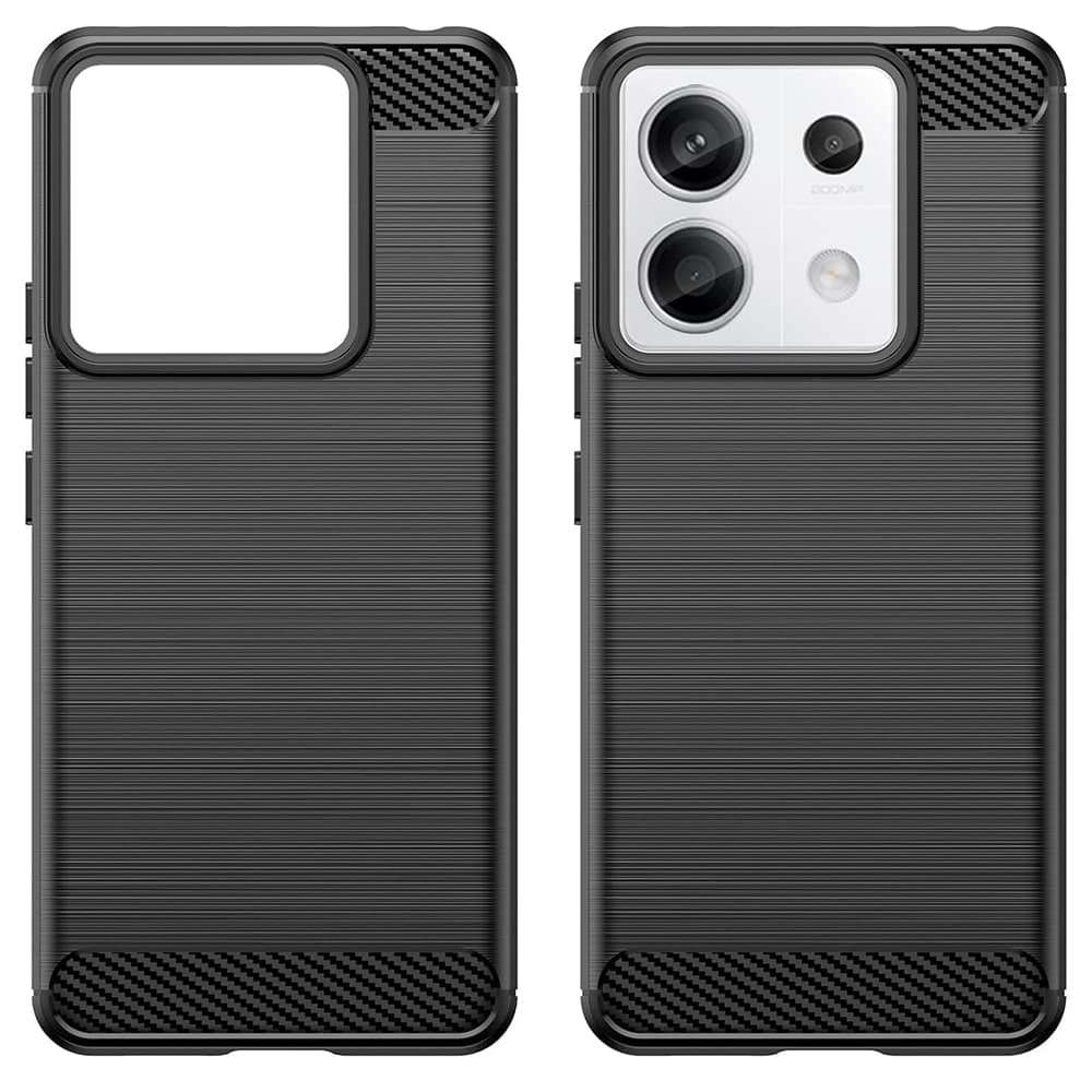 Techsuit Carbon Silicone - θήκη για Xiaomi Redmi Note 13 Pro / Poco X6 - Μαύρο 3