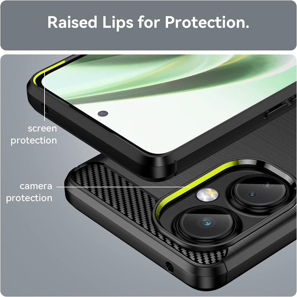 Techsuit Carbon Silicone - θήκη για Oneplus Nord CE 3 Lite - Μαύρο 5