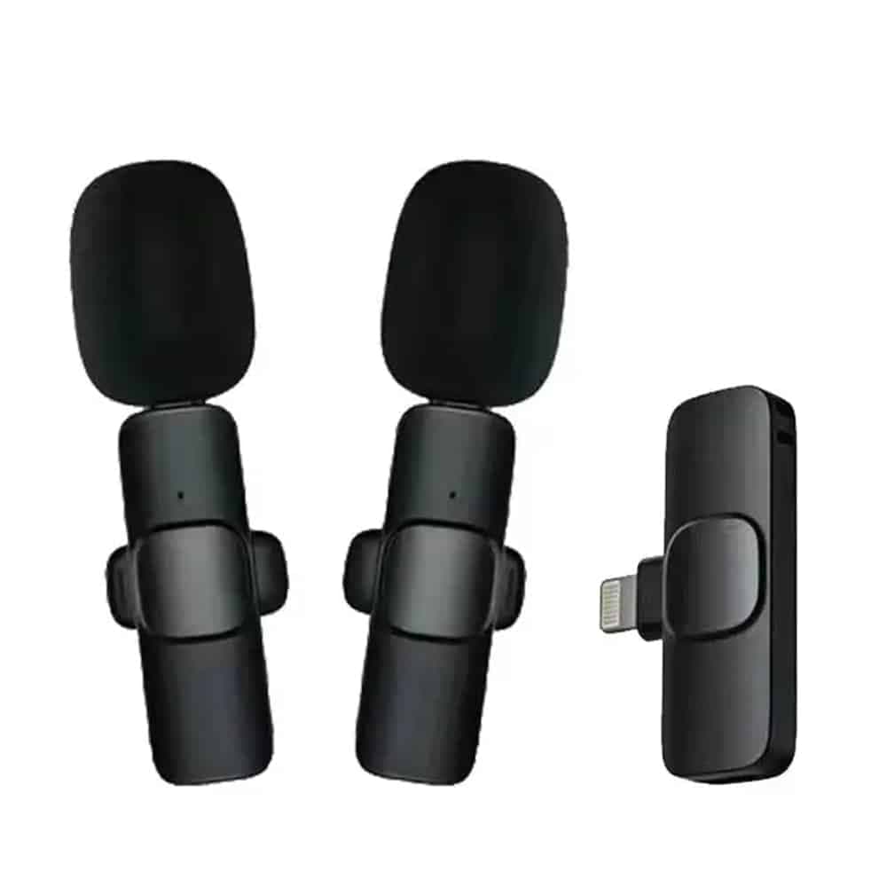 Techsuit - (2 pack) Ασύρματο Μικρόφωνο Lavalier (LW1) - με Δέκτη, Σύνδεσμο Lightning, για iPhone Plug & Play, Κλιπ Γιακά - Μαύρο 2