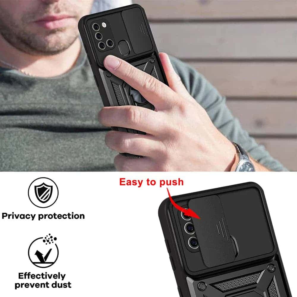 Techsuit CamShield Series - θήκη για Samsung Galaxy A21s - Μαύρο 3