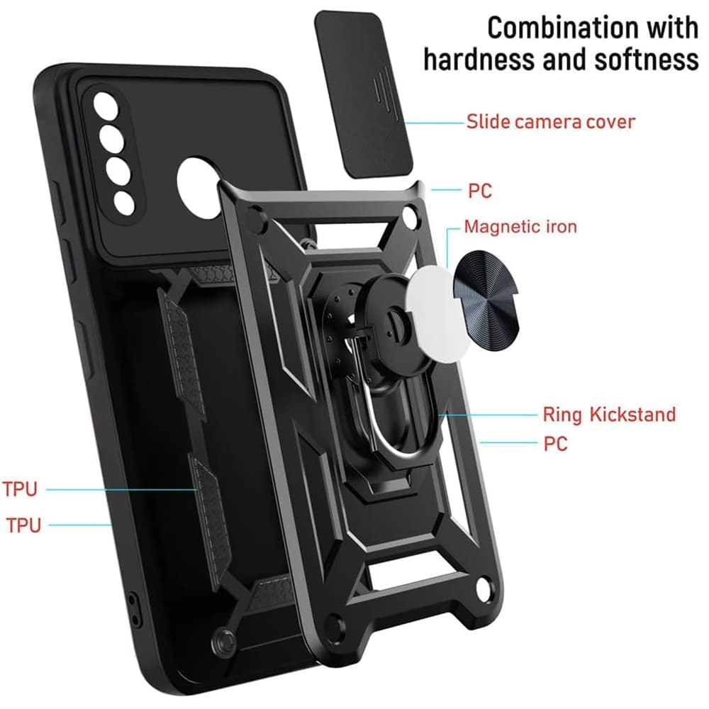 Techsuit CamShield Series - θήκη για Huawei P30 Lite / New Edition - Μαύρο 6