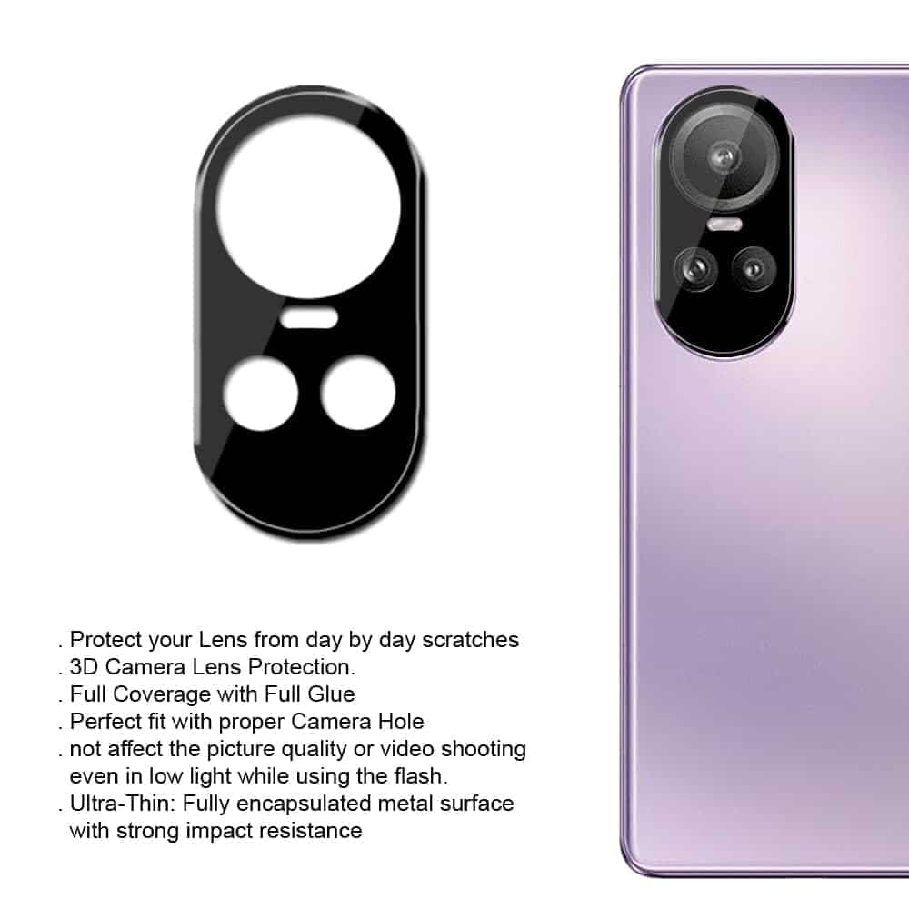 Techsuit - Full Camera Glass - Oppo Reno10 Pro - Black 3
