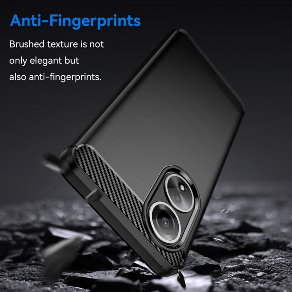 Techsuit Carbon Silicone - θήκη για Oppo A58 4G - Μαύρο 3