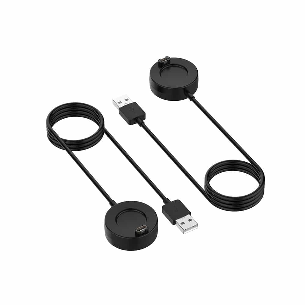 Techsuit - Καλώδιο Φόρτισης για SmartWatch (TGC4) - για Garmin Watch, USB, 5W, 1m με Βάση Γραφείου - Μαύρο 2