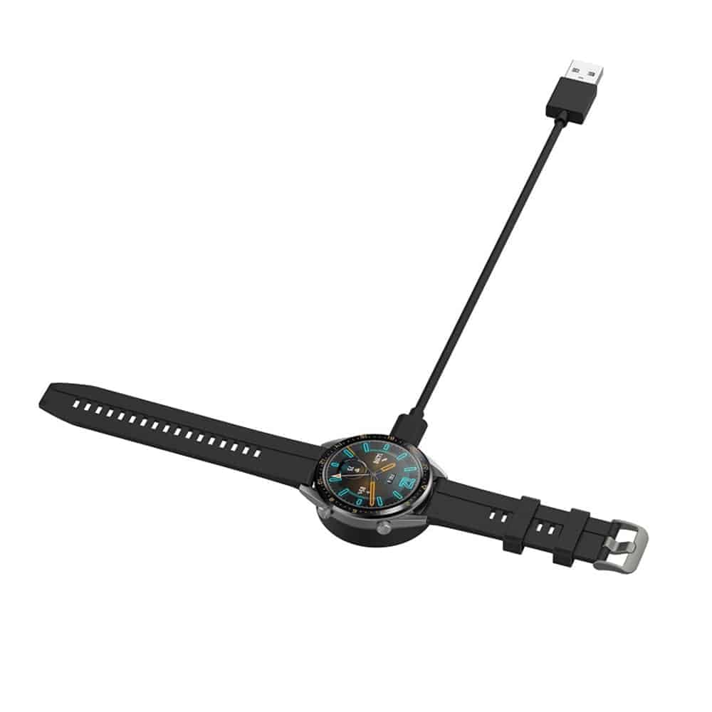 Techsuit - Καλώδιο Ασύρματης Φόρτισης SmartWatch (THC3) - για Huawei Watch, Honor Watch, USB, 3.5W με Βάση Γραφείου - Μαύρο 2