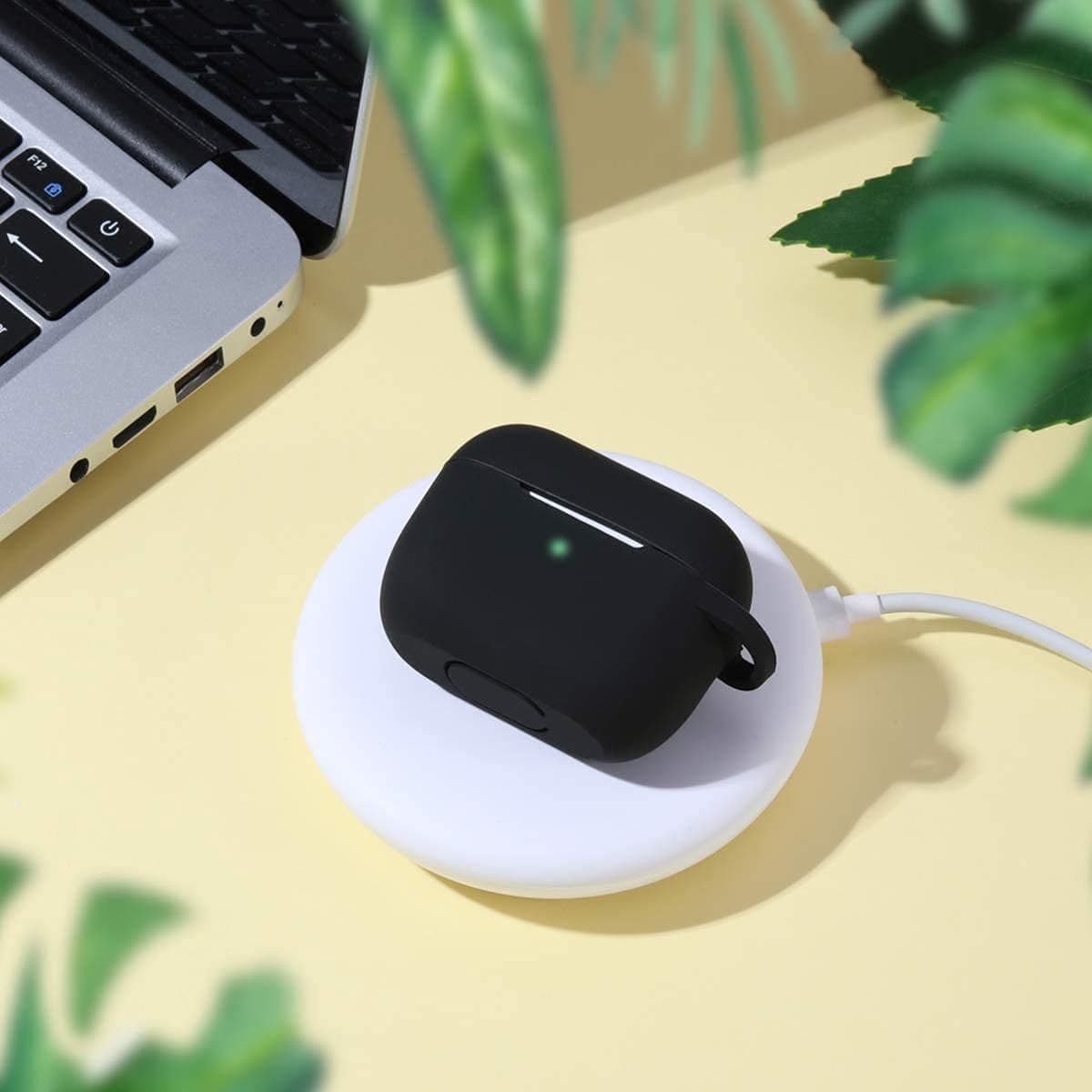 Techsuit - Θήκη Σιλικόνης - για Apple AirPods Pro 1 / 2, Λείο Υπερλεπτό Υλικό - Μαύρο 5