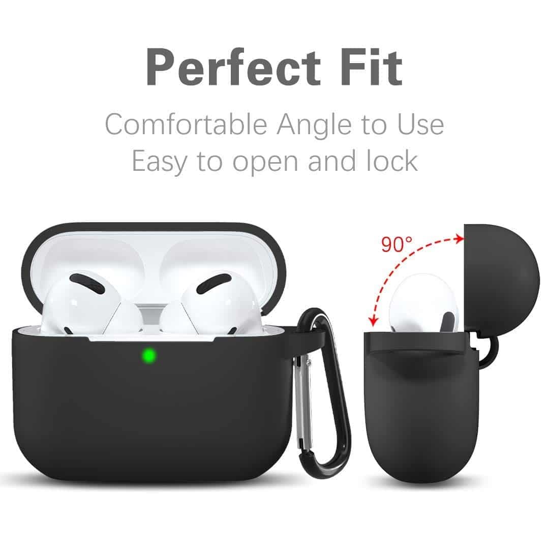 Techsuit - Θήκη Σιλικόνης - για Apple AirPods Pro 1 / 2, Λείο Υπερλεπτό Υλικό - Μαύρο 4