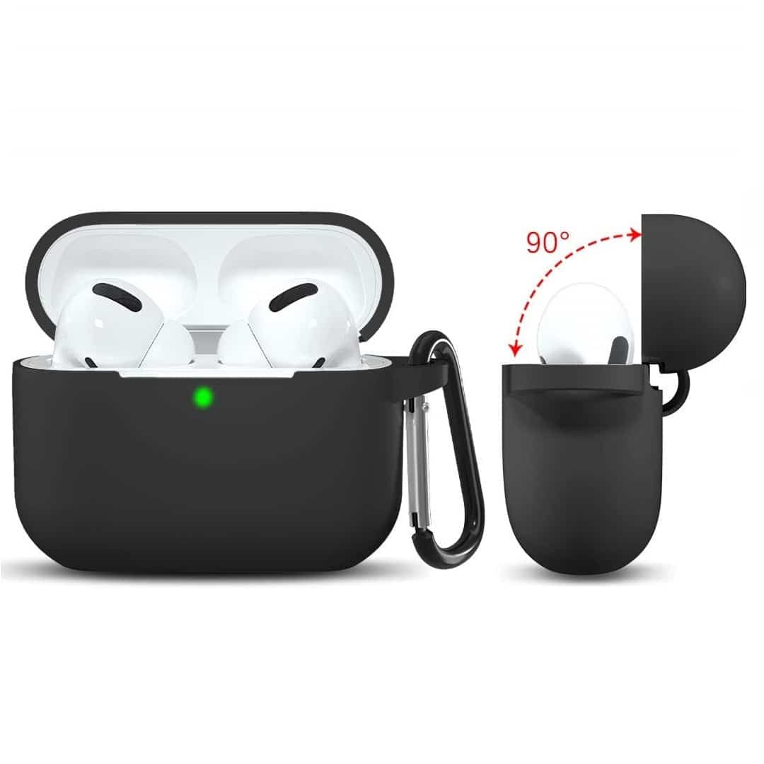 Techsuit - Θήκη Σιλικόνης - για Apple AirPods Pro 1 / 2, Λείο Υπερλεπτό Υλικό - Μαύρο 3