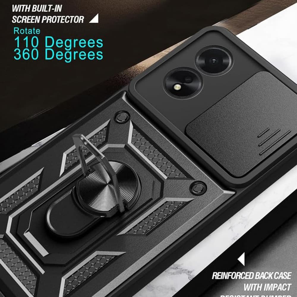 Techsuit CamShield Series - θήκη για Oppo A58 4G - Μαύρο 4
