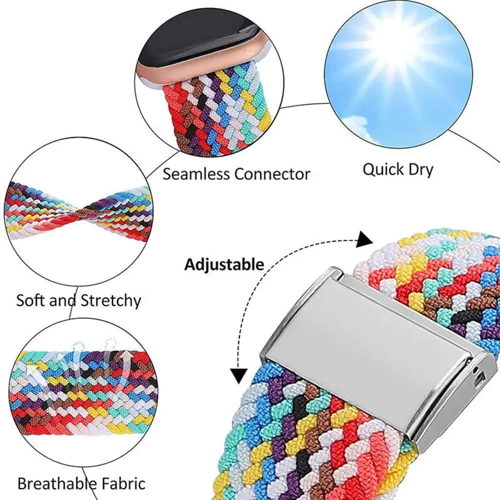 Techsuit - Watchband (W032) - Apple Watch 1/2/3/4/5/6/7/8/9/10/SE/SE 2 (38/40/41/42mm) - Star Light 6