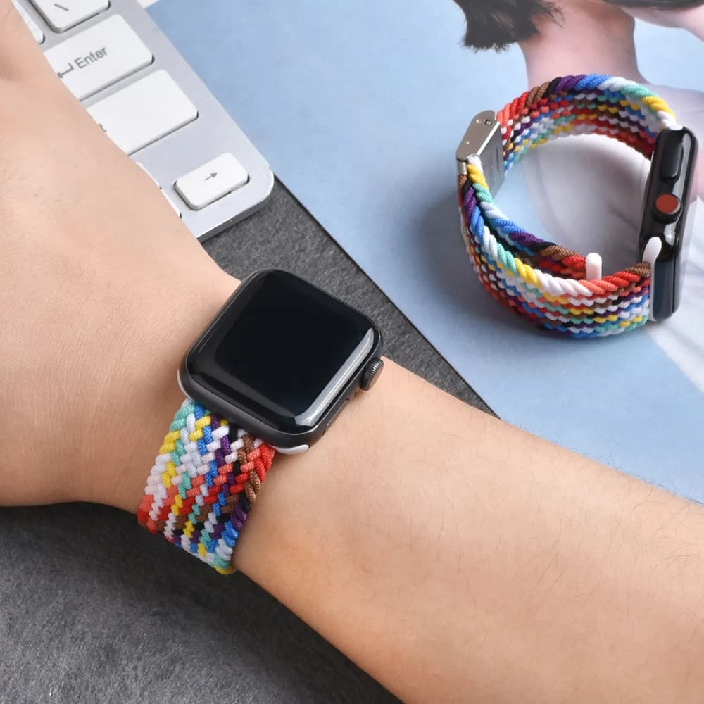 Techsuit - Watchband (W032) - Apple Watch 1/2/3/4/5/6/7/8/9/10/SE/SE 2 (38/40/41/42mm) - Star Light 2