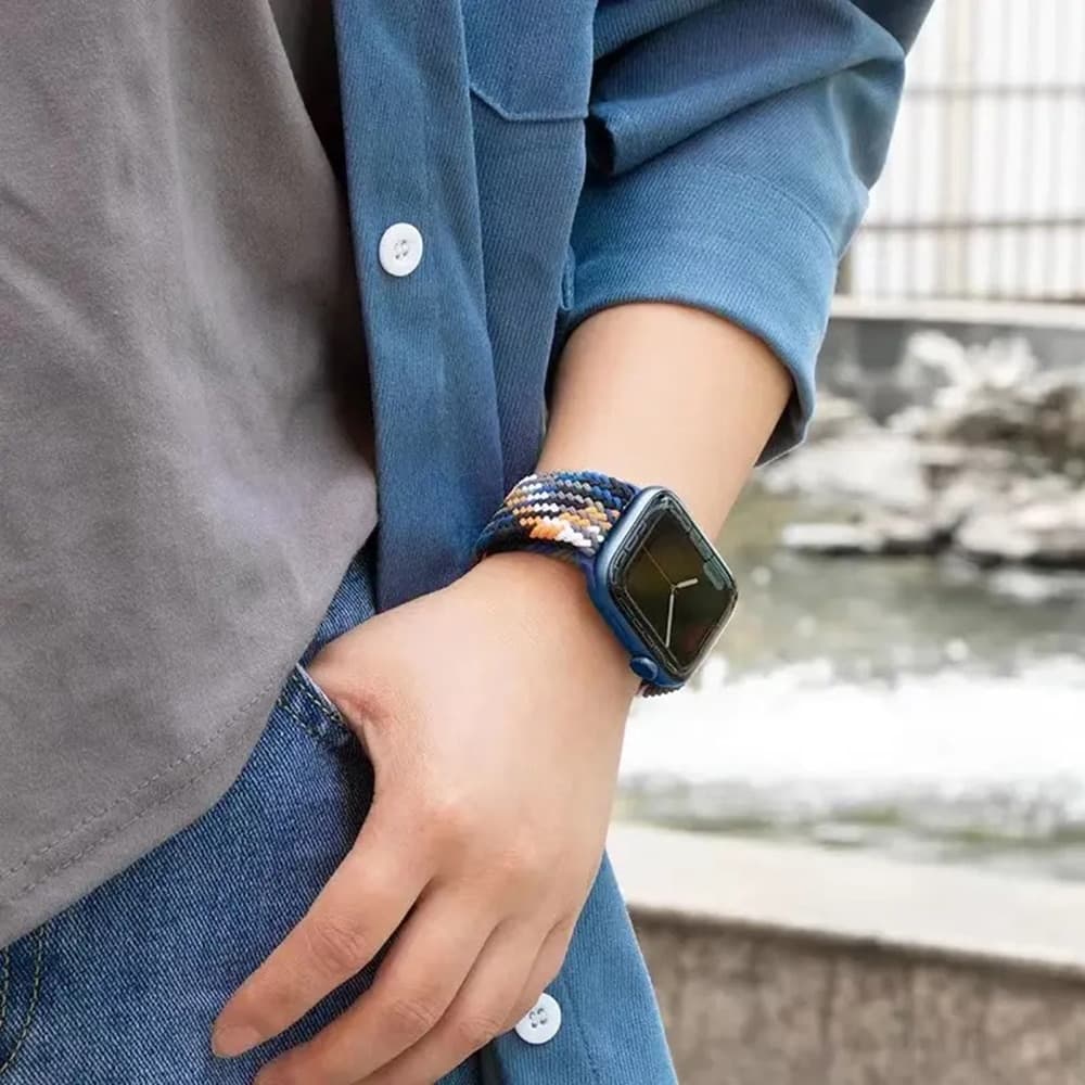 Techsuit - Watchband (W032) - Apple Watch 1/2/3/4/5/6/7/8/9/10/SE/SE 2 (38/40/41/42mm) - Star Light 5