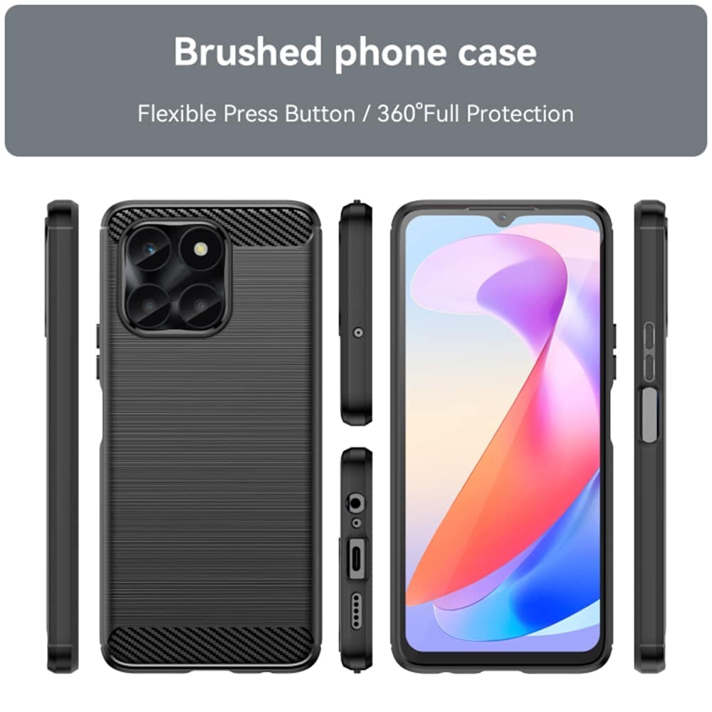 Techsuit Carbon Silicone - θήκη για Honor X6a - Μαύρο 2