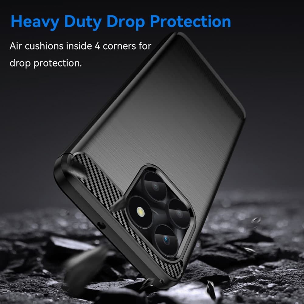 Techsuit Carbon Silicone - θήκη για Honor X6a - Μαύρο 4
