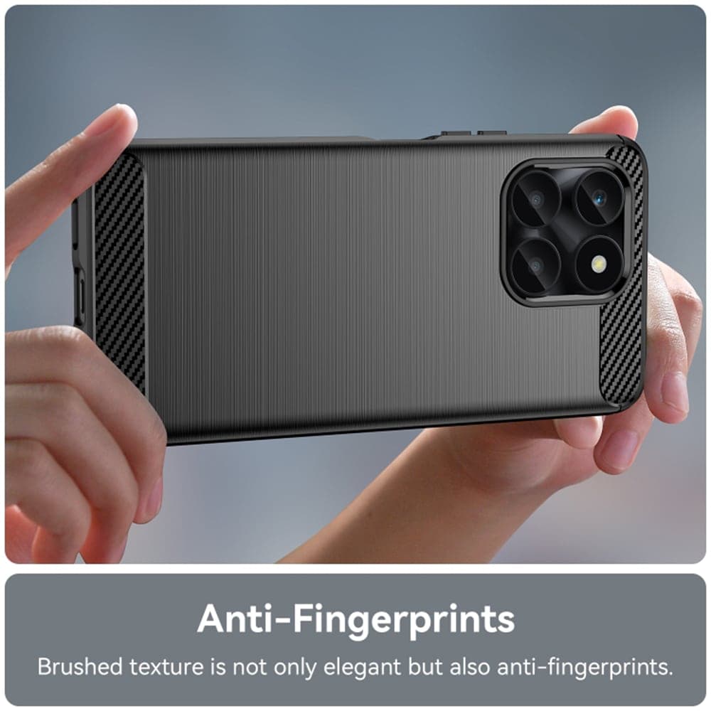 Techsuit Carbon Silicone - θήκη για Honor X6a - Μαύρο 3
