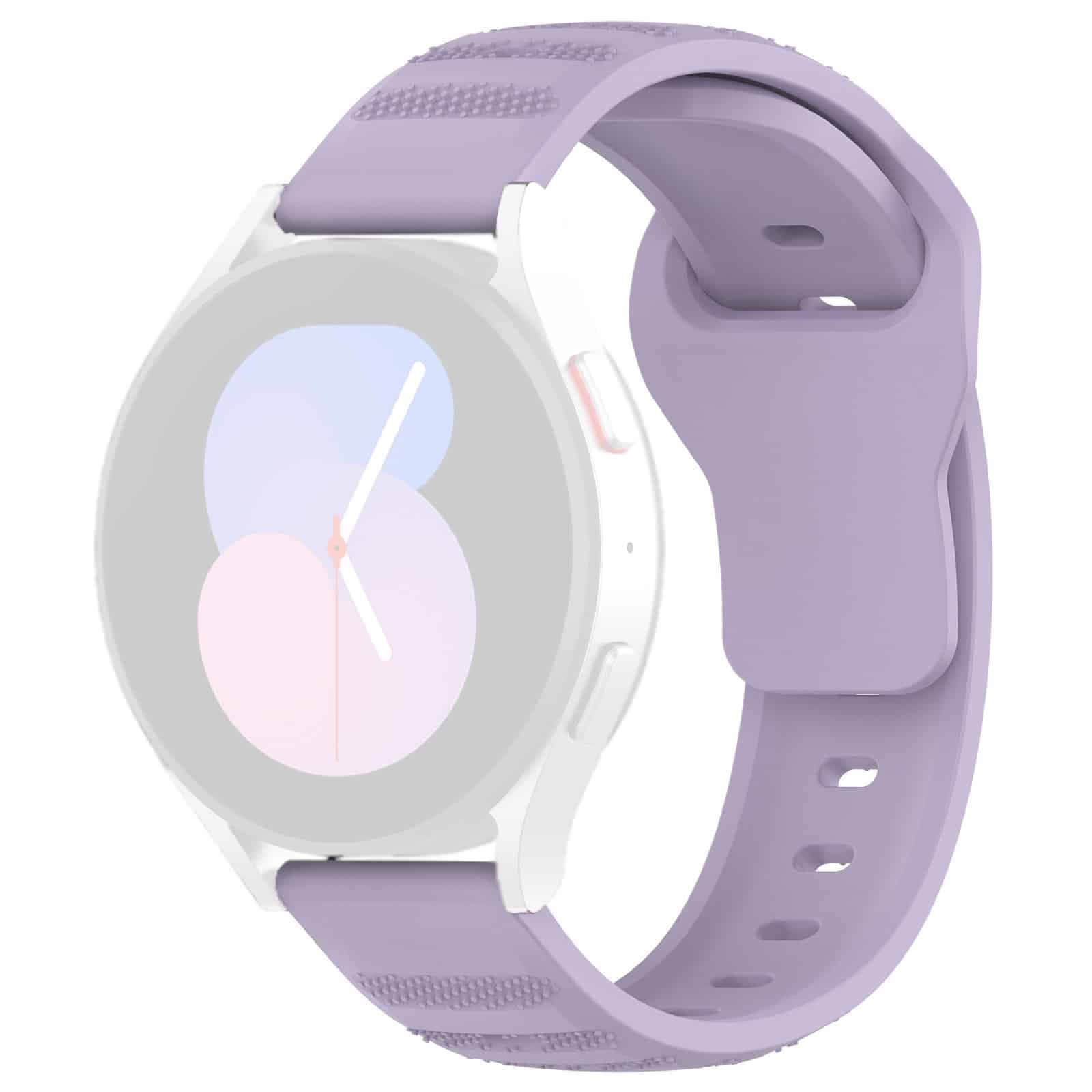 Techsuit - Watchband 20mm (W050) - Samsung Galaxy Watch 4/5/Active 2, Huawei Watch GT 3 (42mm)/GT 3 Pro (43mm) - Purple