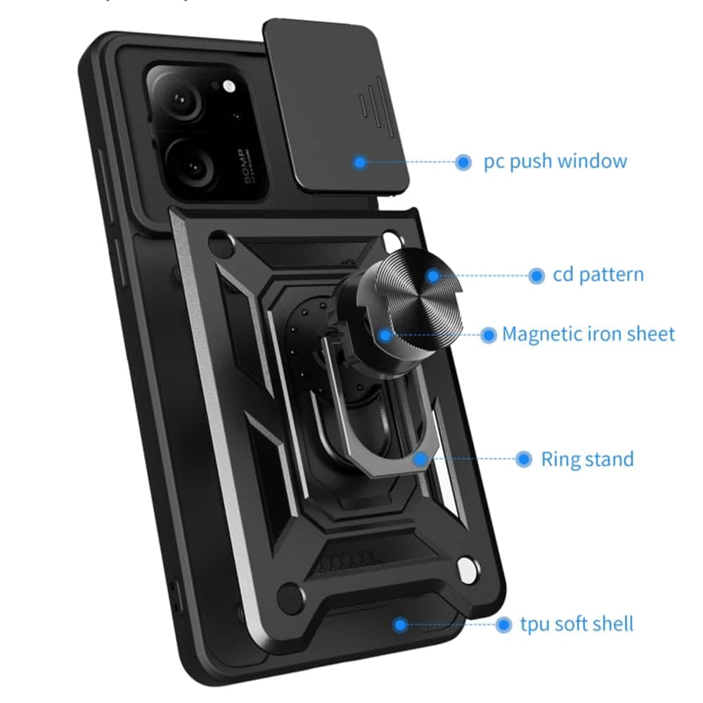 Techsuit CamShield Series - θήκη για Xiaomi 13T / Pro - Μαύρο 6