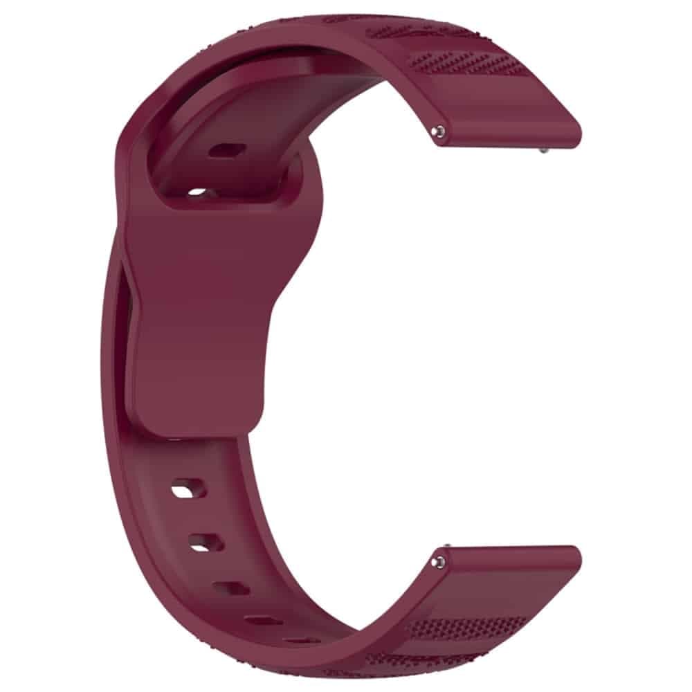 Techsuit - Watchband 20mm (W050) - Samsung Galaxy Watch 4/5/Active 2, Huawei Watch GT 3 (42mm)/GT 3 Pro (43mm) - Bordeaux 4