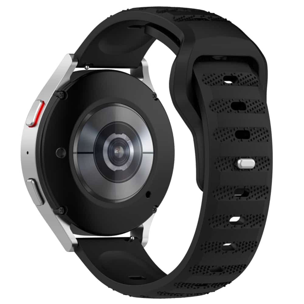 Techsuit - Watchband 20mm (W050) - Samsung Galaxy Watch 4/5/Active 2, Huawei Watch GT 3 (42mm)/GT 3 Pro (43mm) - Black 3
