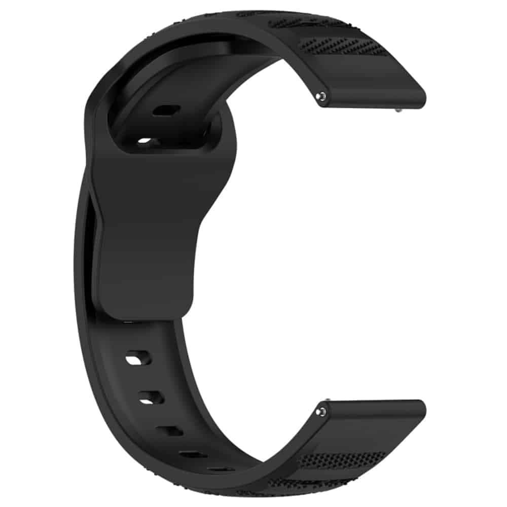 Techsuit - Watchband 20mm (W050) - Samsung Galaxy Watch 4/5/Active 2, Huawei Watch GT 3 (42mm)/GT 3 Pro (43mm) - Black 4