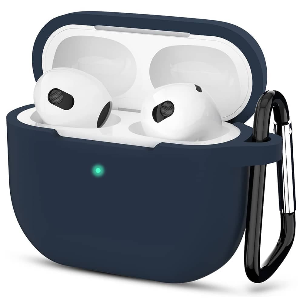 Techsuit - Θήκη Σιλικόνης - για Apple AirPods 3, Ομαλό Υπερλεπτό Υλικό - Σκούρο Μπλε
