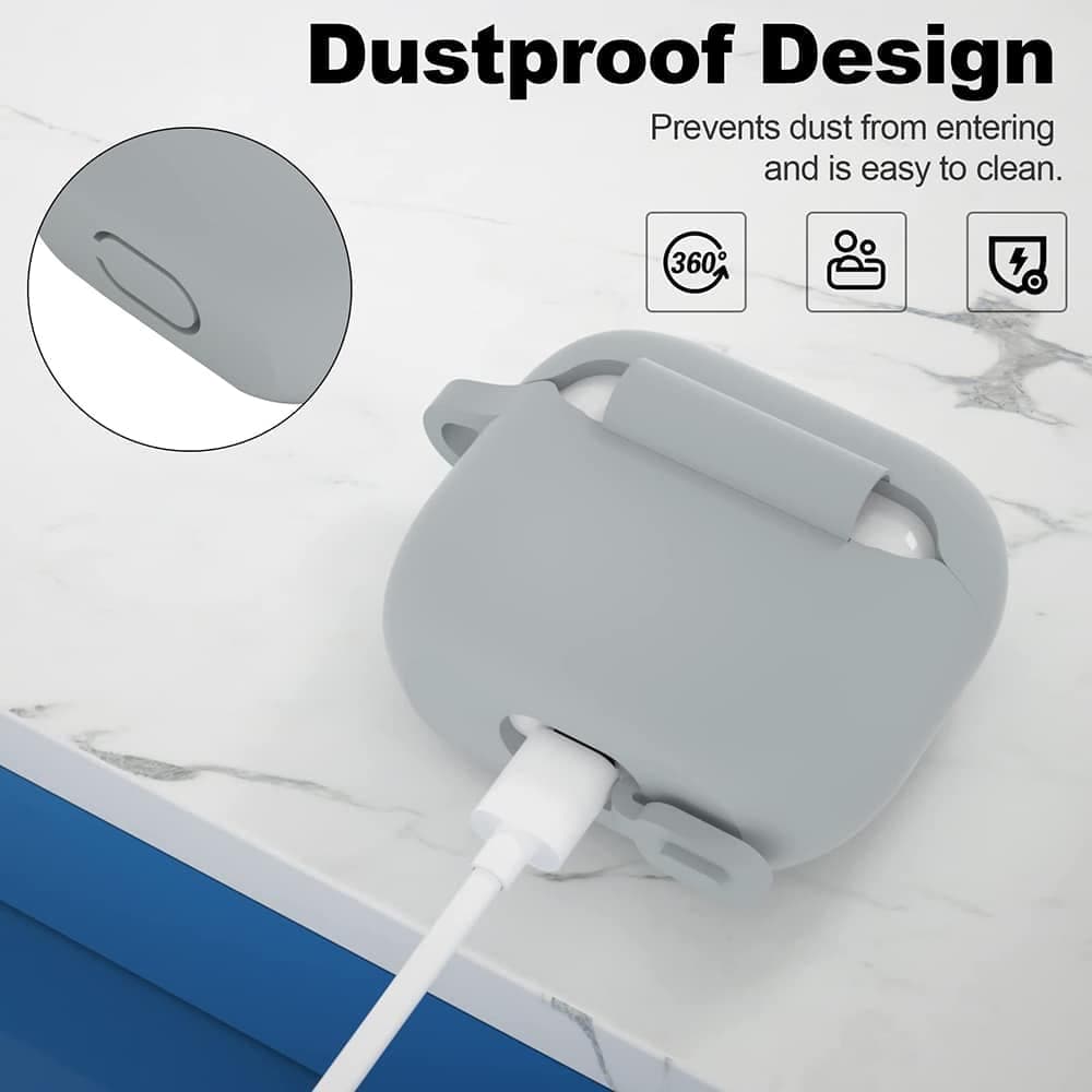Techsuit - Θήκη Σιλικόνης - για Apple AirPods 3, Ομαλό Υπερλεπτό Υλικό - Μωβ 2