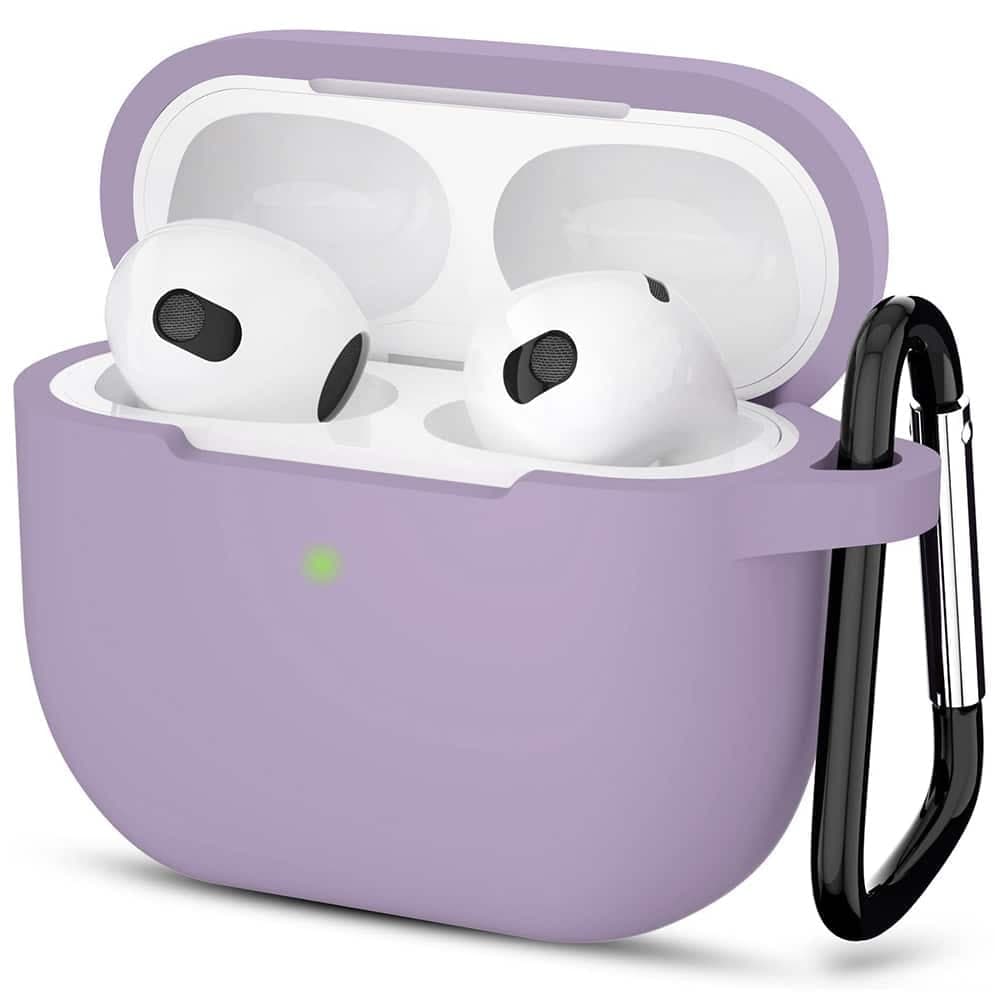 Techsuit - Θήκη Σιλικόνης - για Apple AirPods 3, Ομαλό Υπερλεπτό Υλικό - Μωβ