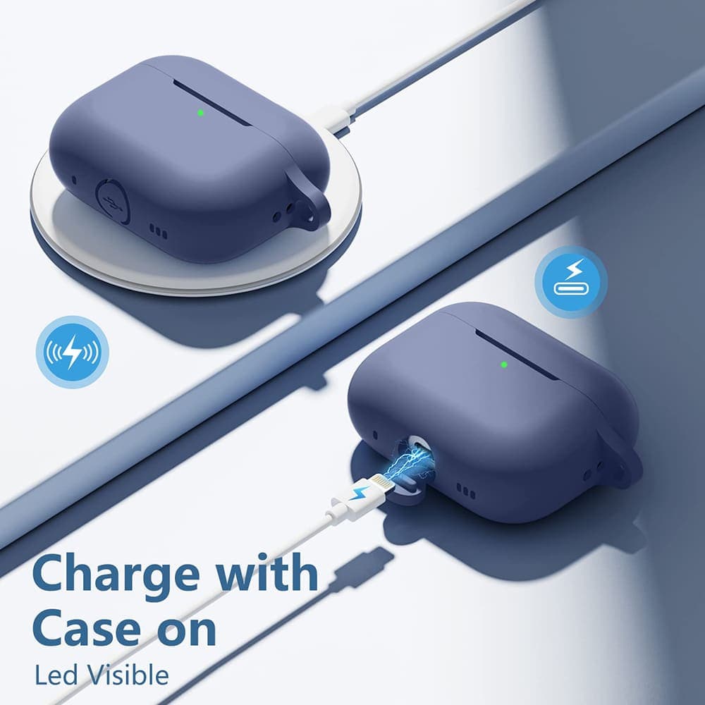 Techsuit - Θήκη Σιλικόνης - για Apple AirPods Pro 1 / 2, Υλικό Ομαλό Υπερλεπτό - Σκούρο Πράσινο 3