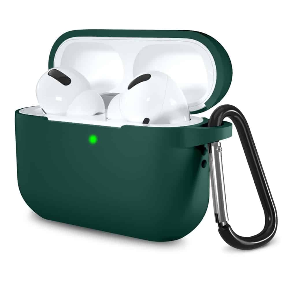 Techsuit - Θήκη Σιλικόνης - για Apple AirPods Pro 1 / 2, Υλικό Ομαλό Υπερλεπτό - Σκούρο Πράσινο