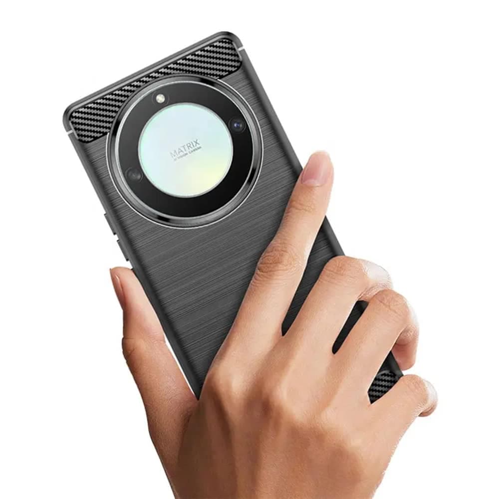 Techsuit Carbon Silicone - θήκη για Honor Magic6 Lite - Μαύρο 3