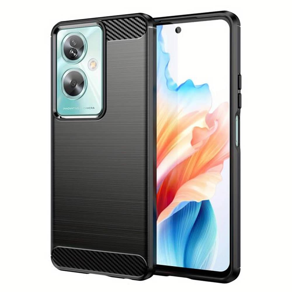 Techsuit Carbon Silicone - θήκη για Oppo A79 / Oneplus Nord N30 SE - Μαύρο