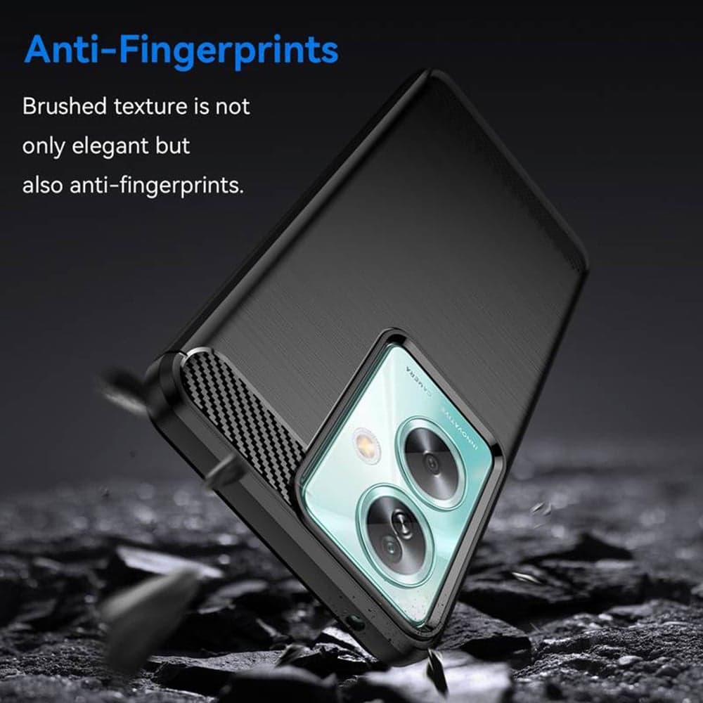 Techsuit Carbon Silicone - θήκη για Oppo A79 / Oneplus Nord N30 SE - Μαύρο 4