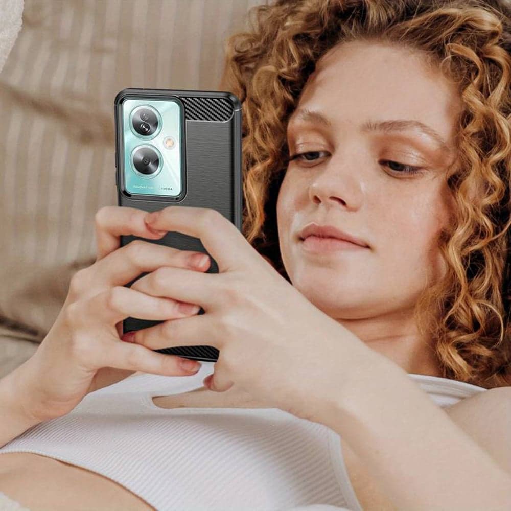 Techsuit Carbon Silicone - θήκη για Oppo A79 / Oneplus Nord N30 SE - Μαύρο 5