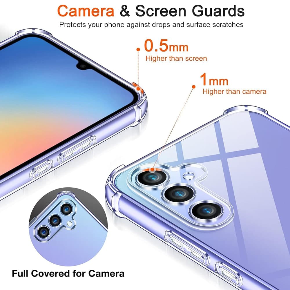 Techsuit Shockproof Clear Silicone - θήκη για Samsung Galaxy A34 - Διάφανο 3