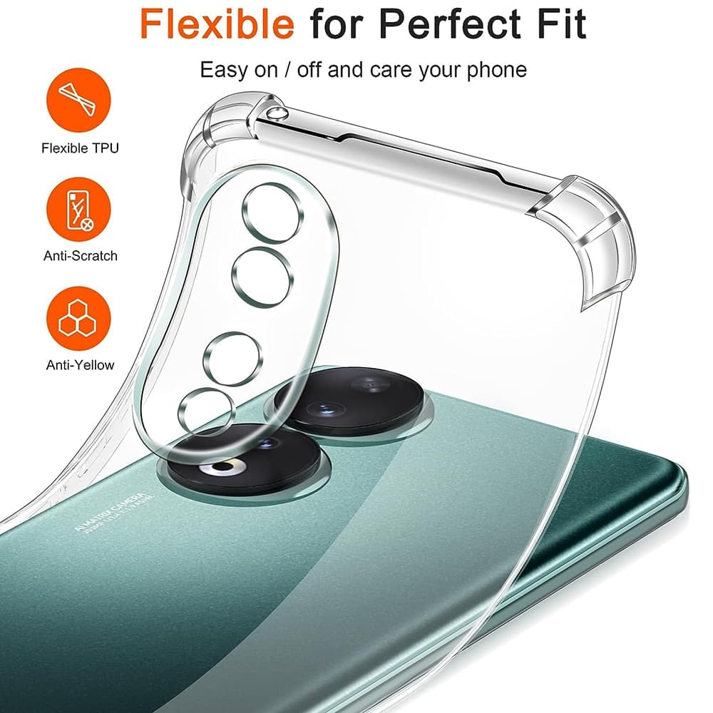 Techsuit Shockproof Clear Silicone - θήκη για Honor 90 - Διάφανο 2