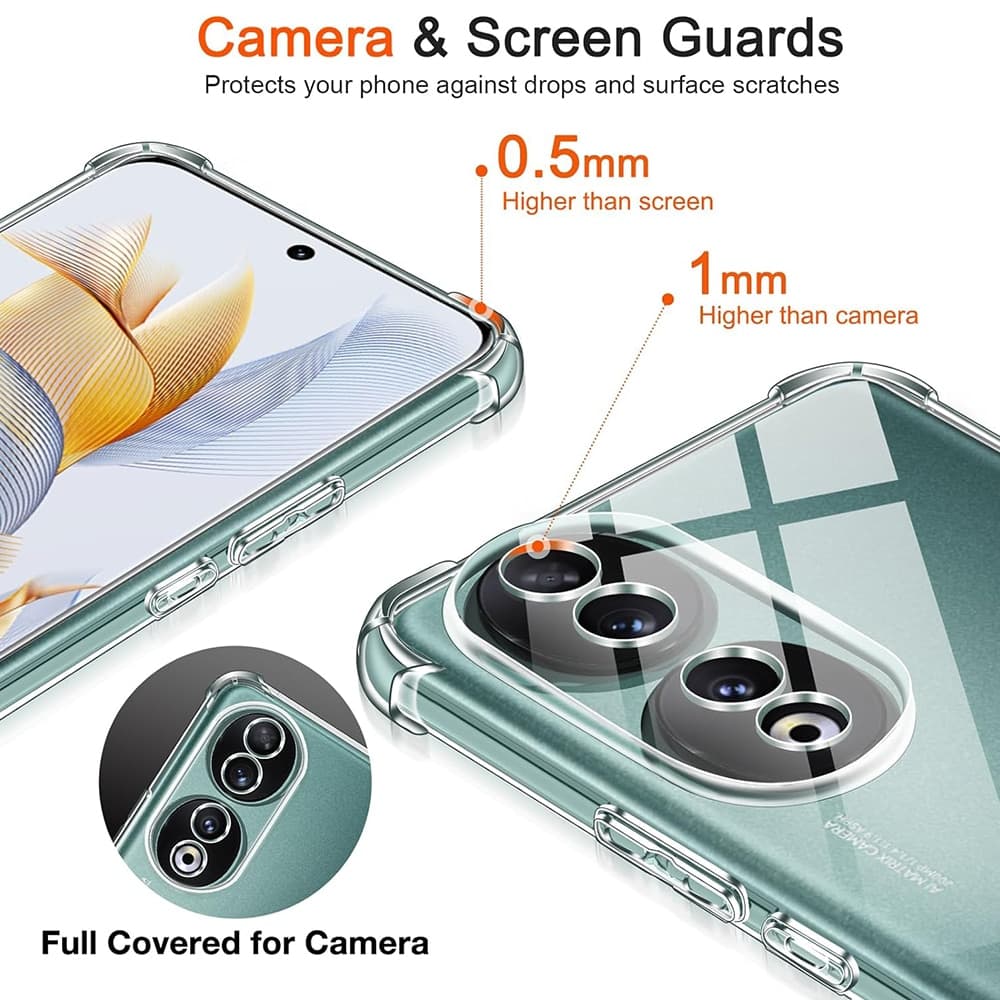 Techsuit Shockproof Clear Silicone - θήκη για Honor 90 - Διάφανο 3