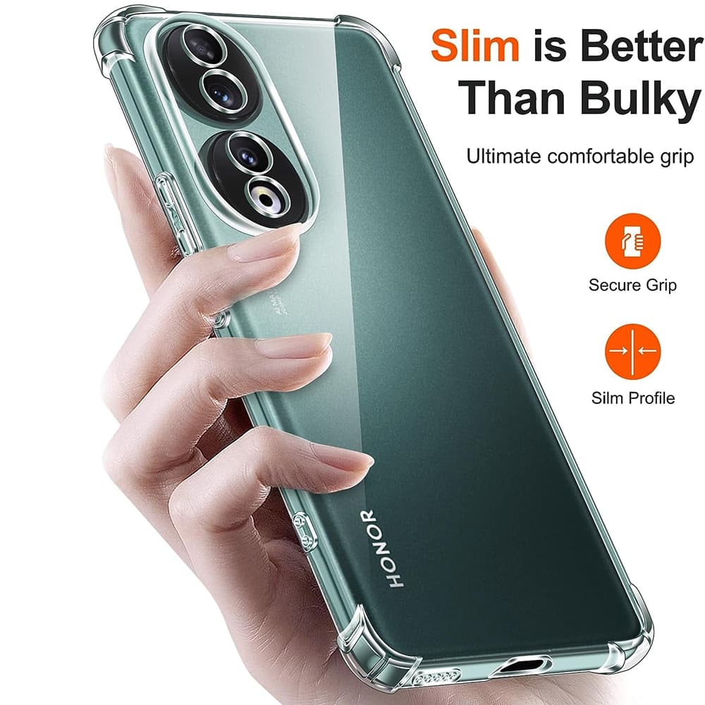 Techsuit Shockproof Clear Silicone - θήκη για Honor 90 - Διάφανο 4