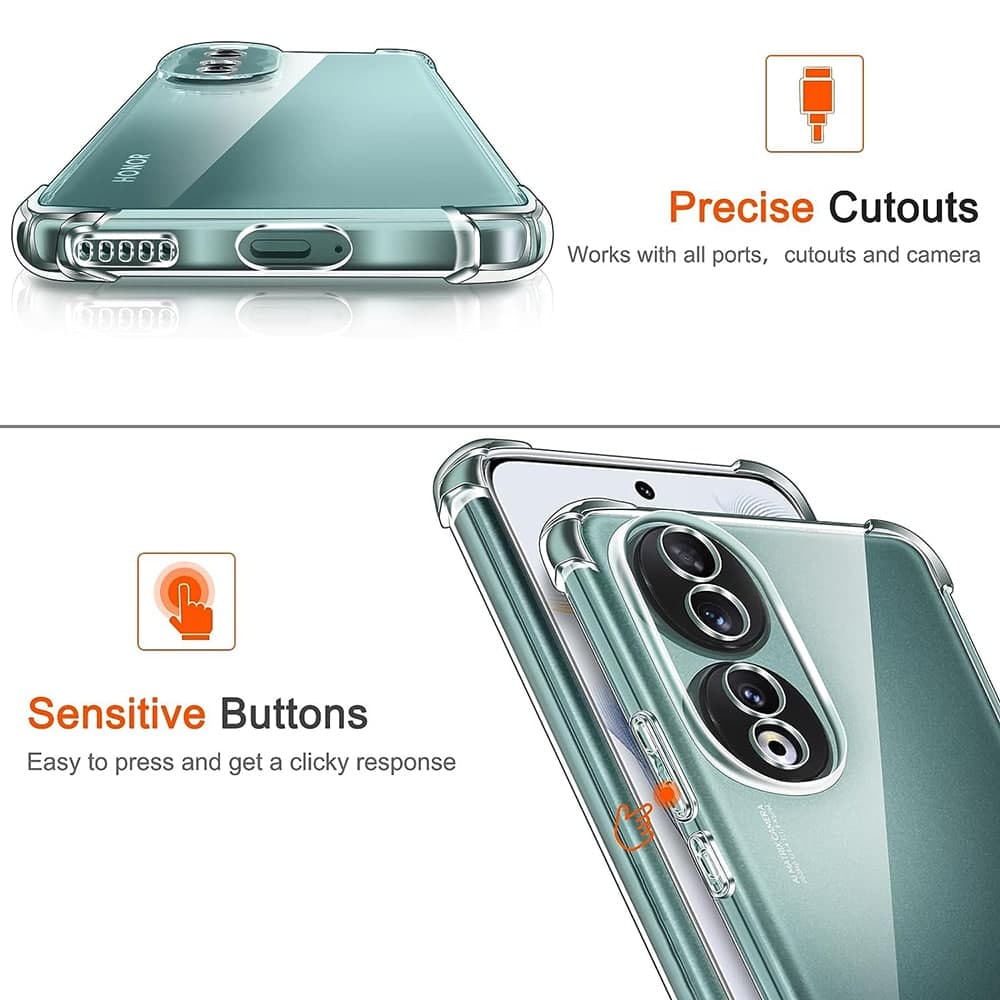 Techsuit Shockproof Clear Silicone - θήκη για Honor 90 - Διάφανο 5