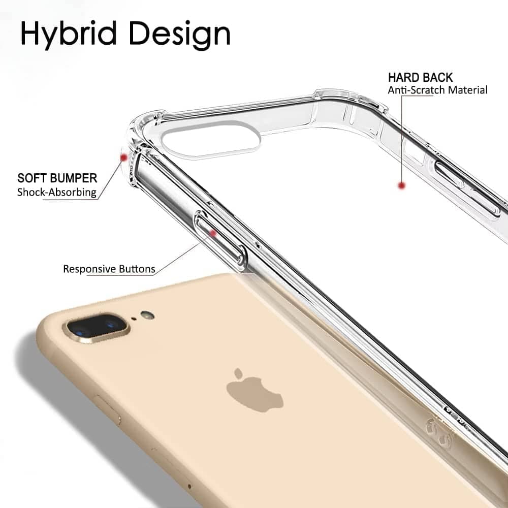 Techsuit Shockproof Clear Silicone - θήκη για Apple iPhone 7 Plus / 8 - Διάφανο 3