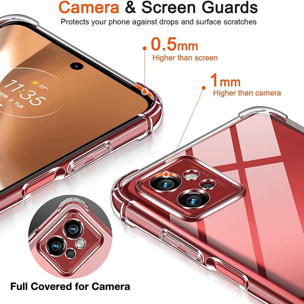 Techsuit Shockproof Clear Silicone - Motorola Moto G32 - Διάφανο 4